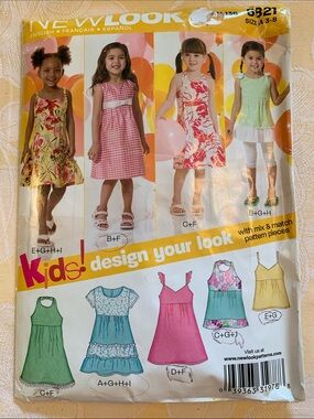 New Look Kids'  Casual Summer Dress /Top Pattern FACTORY FOLD